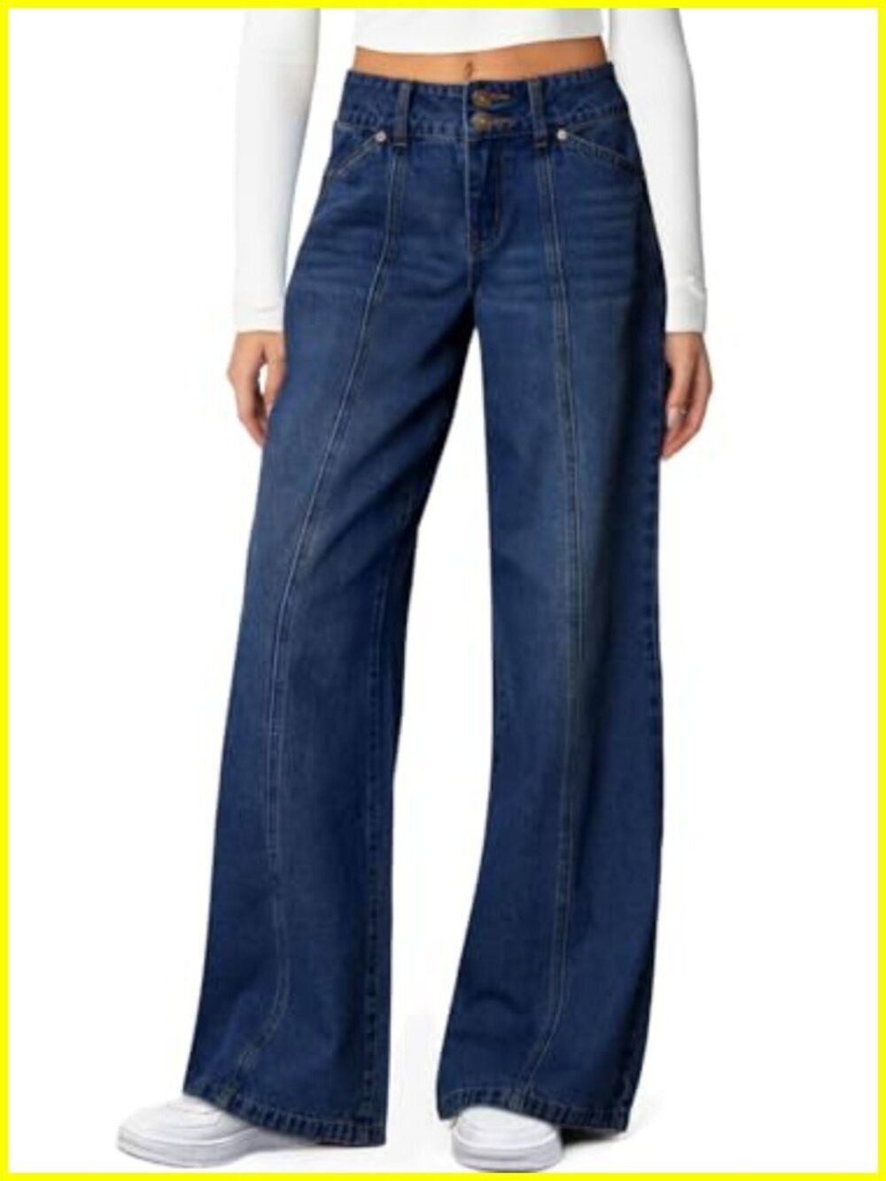 High Waisted Wide Leg Stretchy Jeans for Women